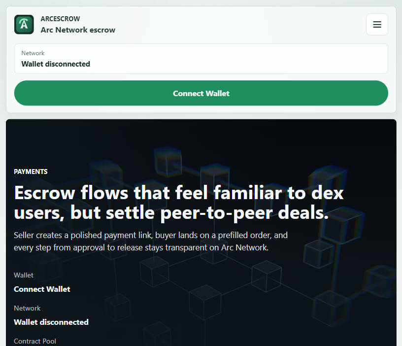 ArcEscrow project screenshot