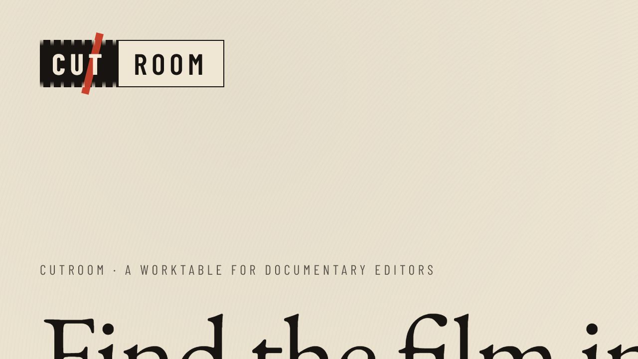 CUTROOM project screenshot